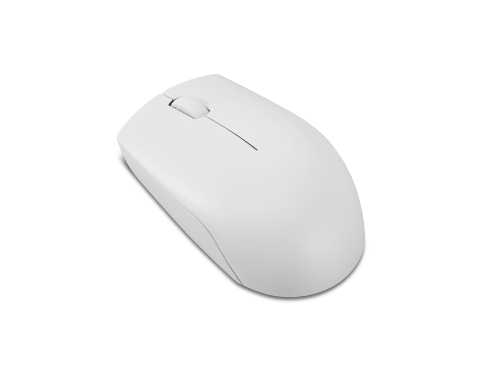 Lenovo 300 Wireless Compact Mouse (GY51L15677) | 2.4GHz Wireless | USB-A Nano Receiver | 1000 DPI Optical Sensor | Cloud Grey