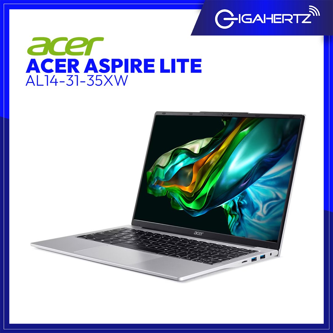 Acer AL14 - 31 - 35XW Pure Silver | 14" IPS | i3 - N300 | UHD Graphics | 8GB RAM | 512GB SSD | WIN 11 | Gigahertz
