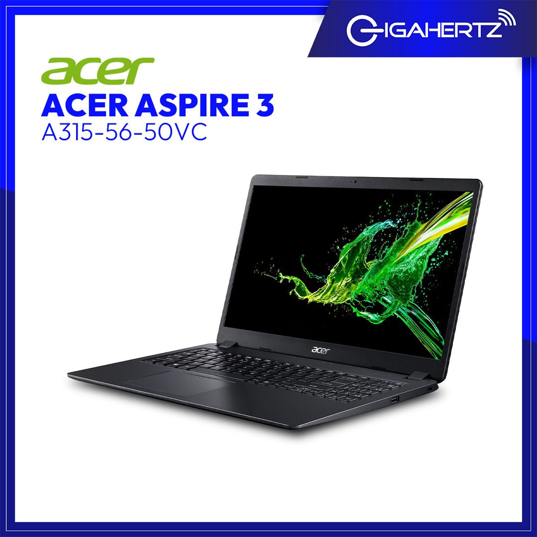 Acer Aspire 3 A315 - 56 - 50VC Notebook | 15.6" HD | i5 - 1035G1 | UHD Graphics | 4GB RAM | 1TB HDD + 256GB SSD | WIN 11 | Gigahertz