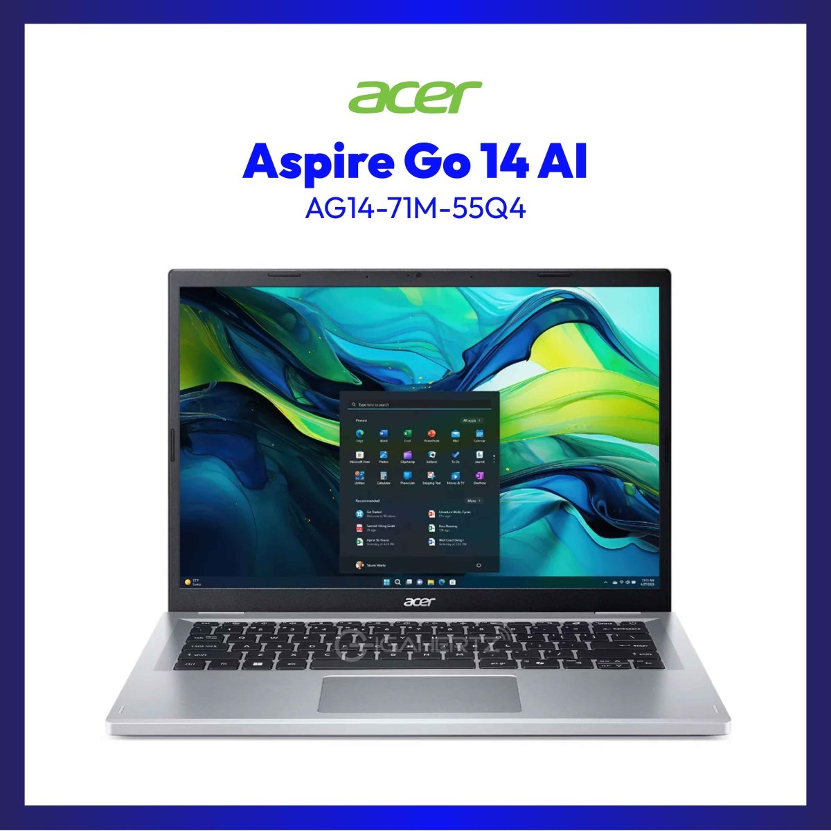 Acer Aspire Go AI AG14-71M-55Q4 | 14" IPS | Intel Core Ultra 5 115U | Intel Graphics | 16GB RAM | 512GB SSD | WIN 11sm | GigaHertz