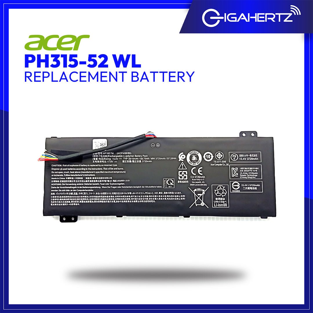Acer Battery PH315 - 52 WL | Gigahertz