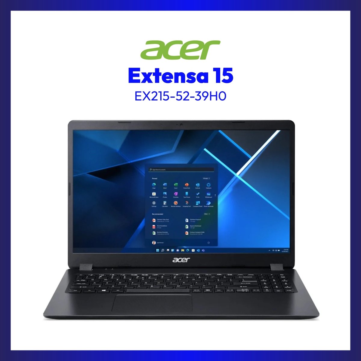 Acer Extensa 15 EX215-52-39H0 | 15.6" | i3-1005G1 | UHD Graphics | 8GB RAM | 128GB SSD | WIN 10 | GigaHertz