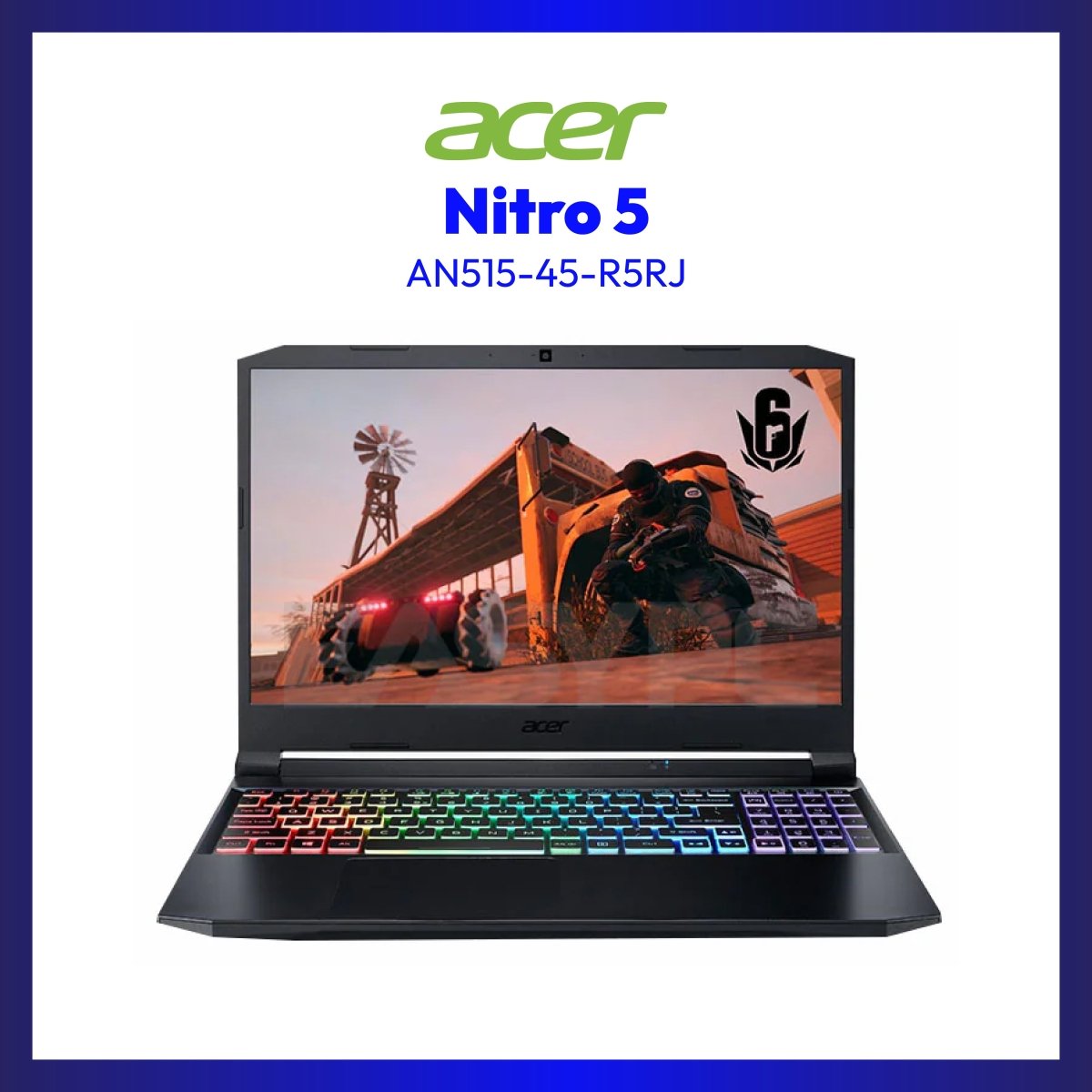 Acer Nitro 5 AN515-45-R5RJ | 15.6" FHD | Ryzen 9 5900HX | GeForce RTX 3070 | 16GB RAM | 512GB SSD | WIN 11 | Laptop Tiangge | GigaHertz