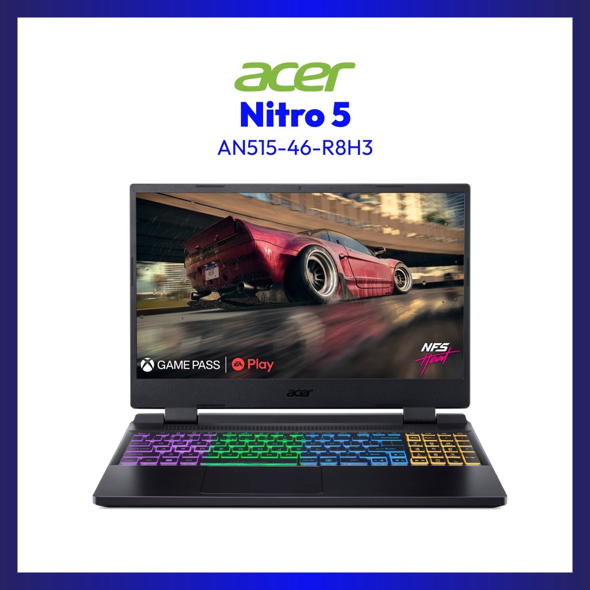 Acer Nitro 5 AN515-46-R8H3 Gaming Laptop | 15.6" LCD | Ryzen 7 6800H | GeForce® RTX 3070 | 16GB RAM | 512GB SSD | WIN 11 | GigaHertz