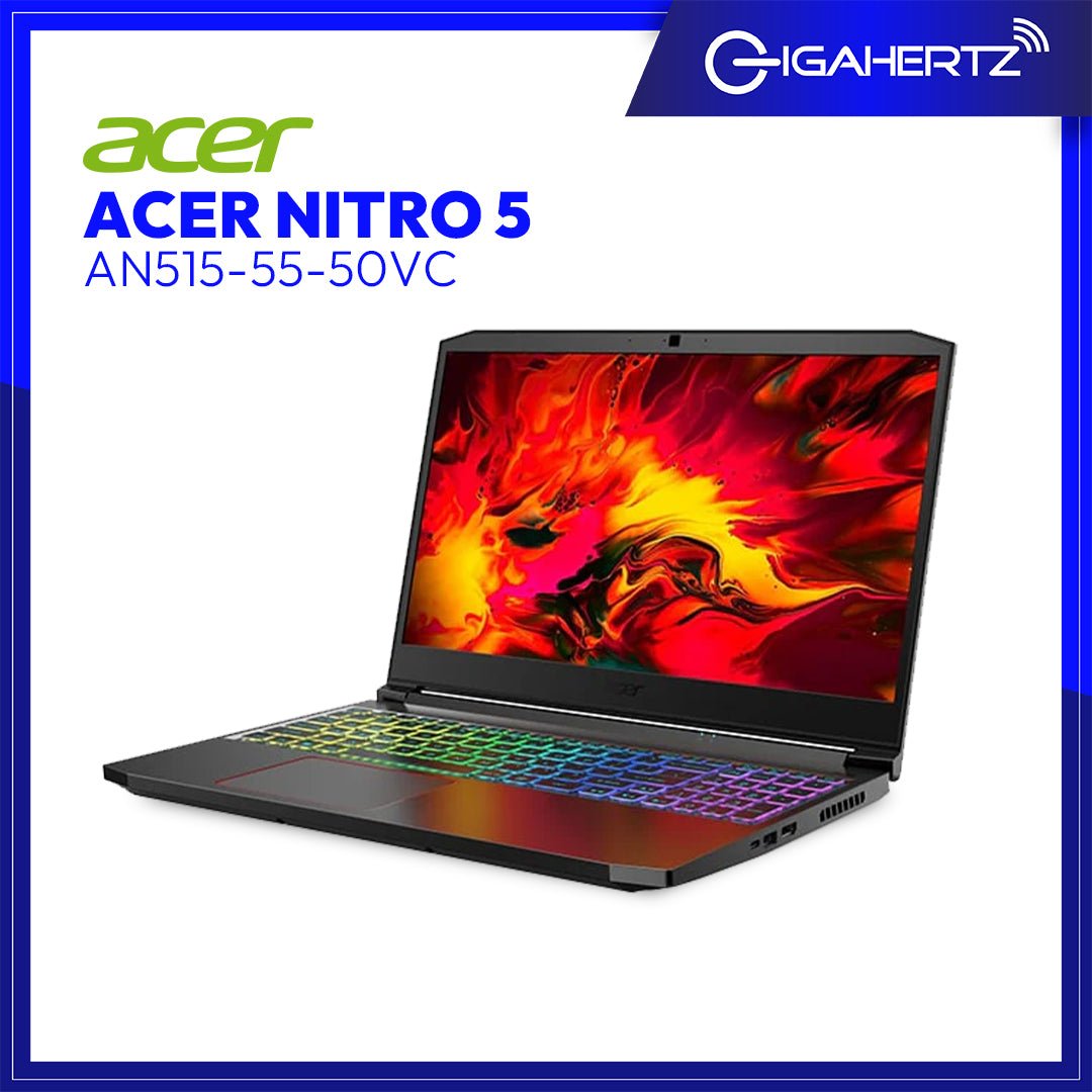 Acer Nitro 5 AN515 - 55 - 50VC Gaming Laptop | 15.6" FHD | i5 - 10300H | GeForce RTX 3060 | 8GB RAM | 1TB SSD + 256GB SSD | WIN 11 | Gigahertz