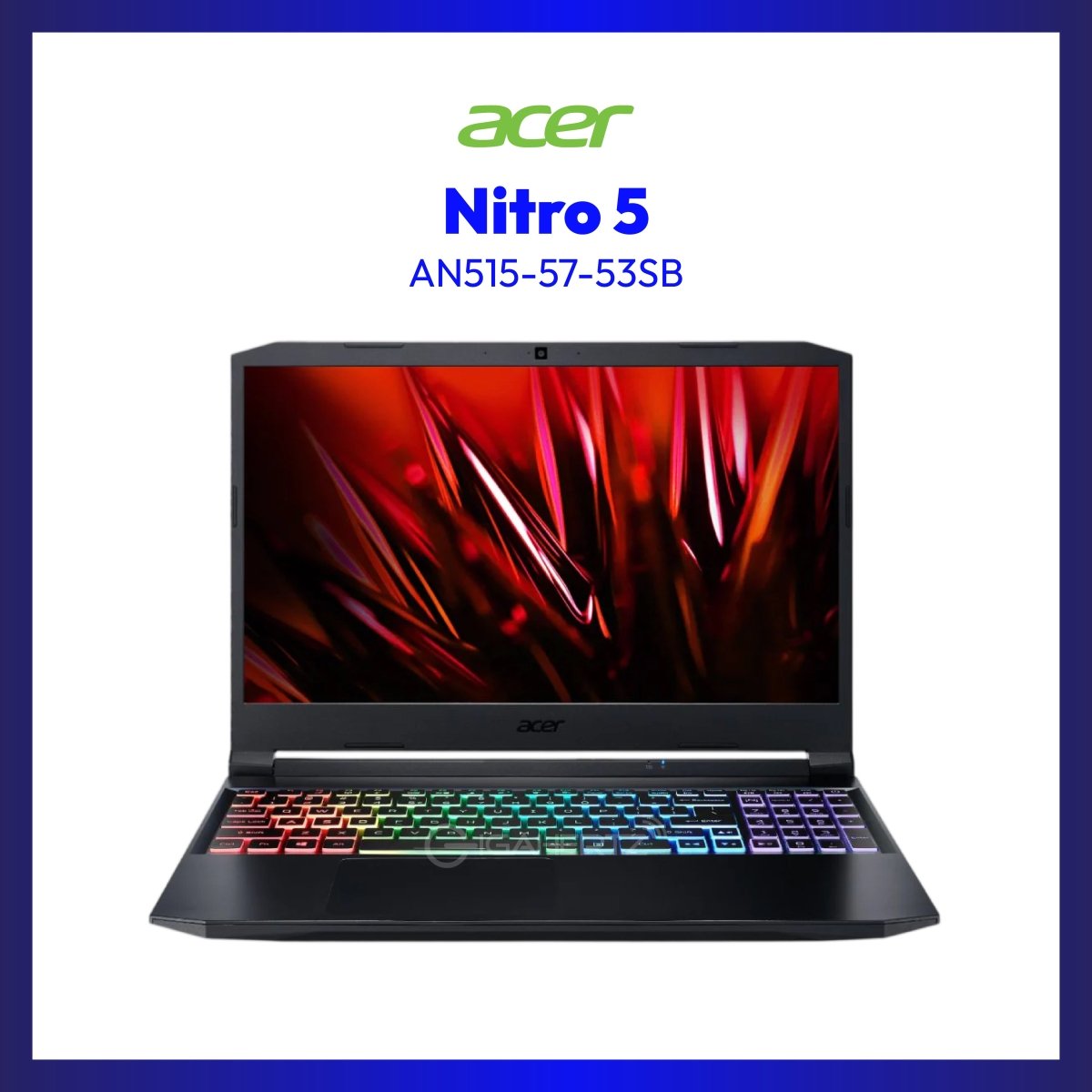 Acer Nitro 5 AN515-57-53SB | 15.6" FHD | i5-11400H | GeForce RTX 3050 Ti | 8GB RAM | 512GB SSD | WIN 11 | GigaHertz