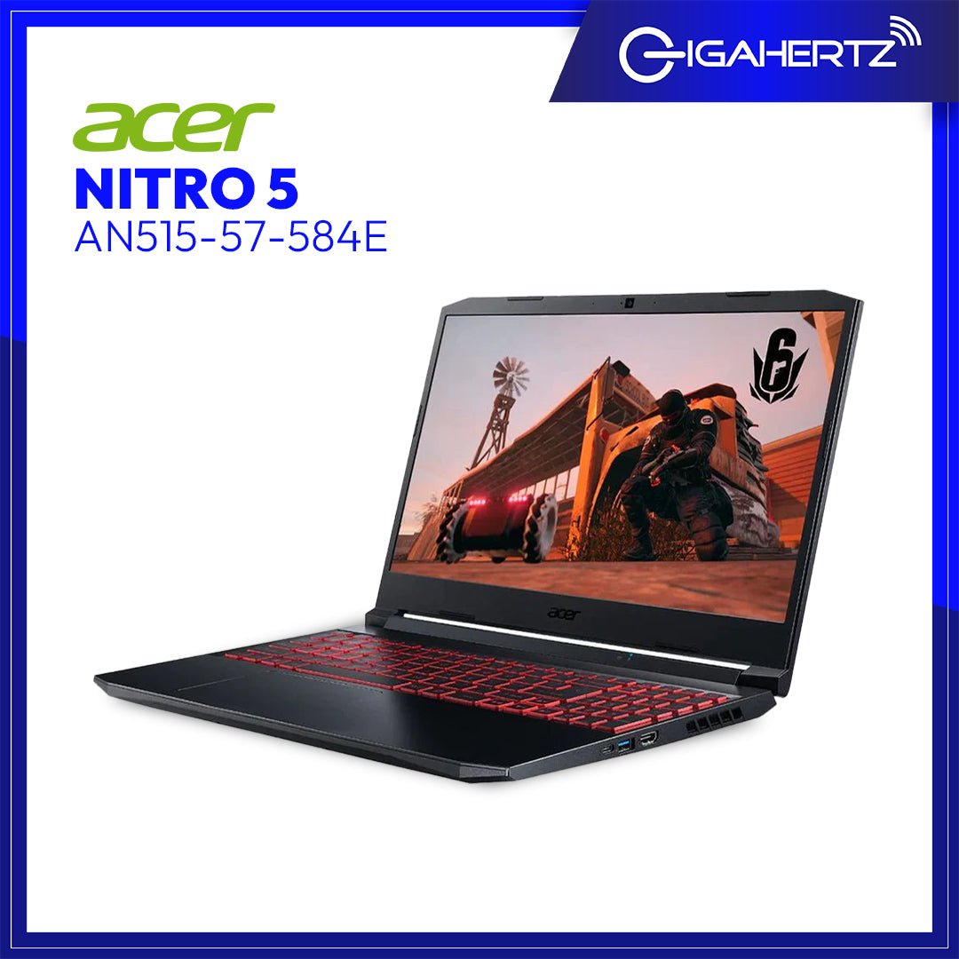Acer Nitro 5 AN515 - 57 - 584E | 15.6" FHD | i5 - 11400H | GeForce RTX 3050 | 8GB RAM | 512GB SSD | WIN 11 | Gigahertz
