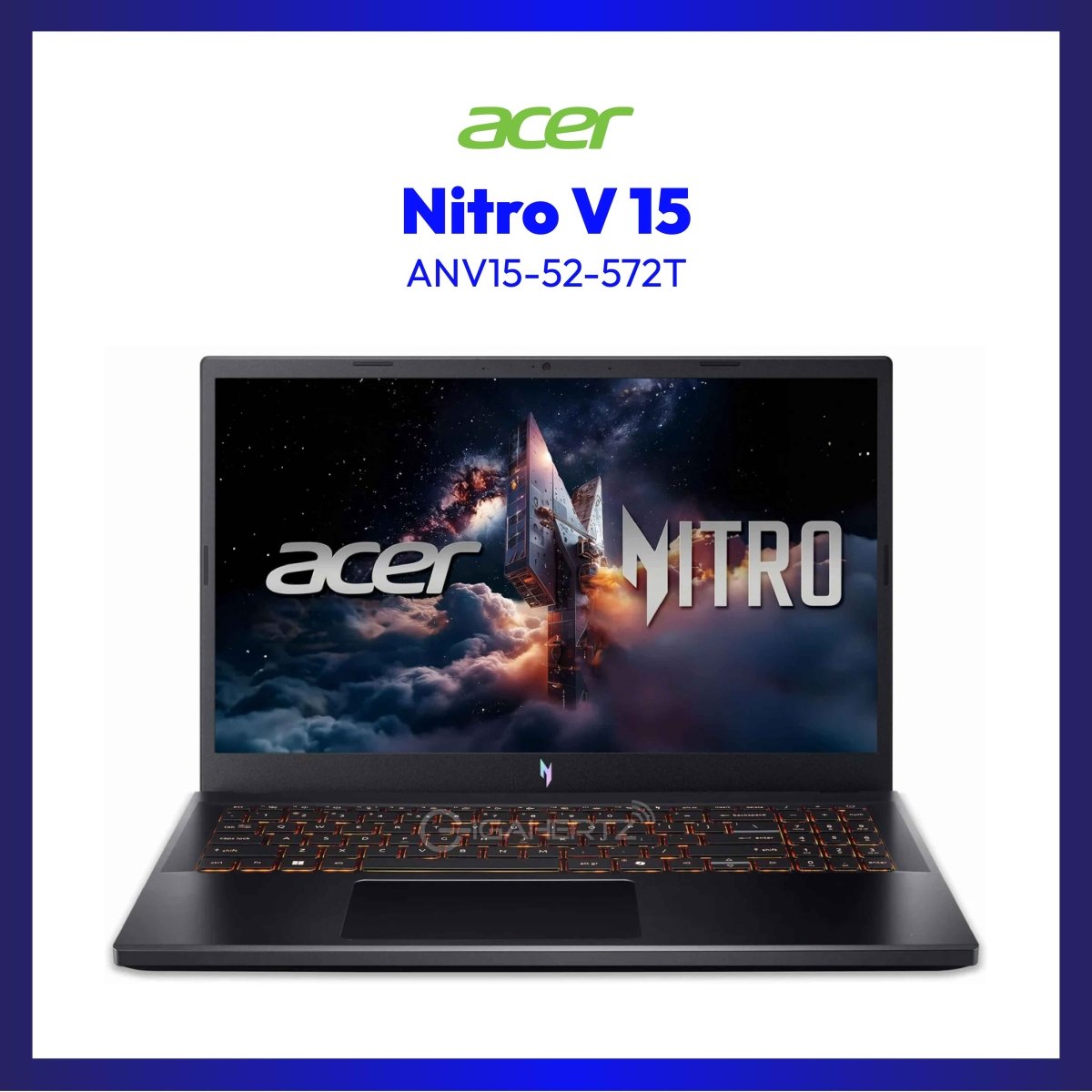 Acer Nitro ANV15-52-572T | 15.6" IPS | Intel Core i5-13420H | NVIDIA GeForce RTX 5050 | 16GB RAM | 512GB SSD | WIN 11 HOME | GigaHertz