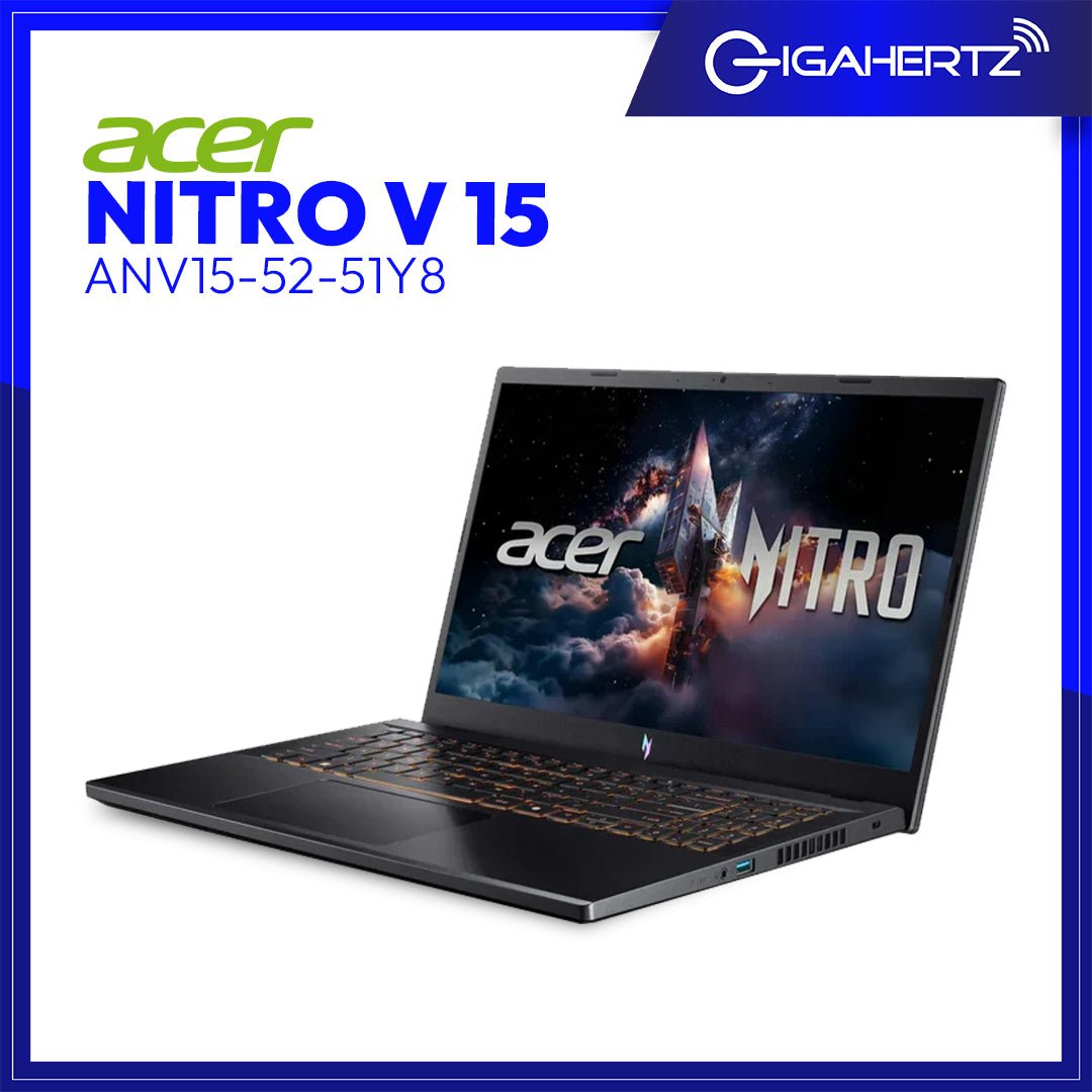 Acer Nitro V 15 ANV15-52-51Y8 | 15.6" FHD (1920x1080) 165Hz IPS | Core i5-13420H | 16GB (2x8GB) RAM | 512GB SSD | RTX 4050 | Windows 11 Home | GigaHertz