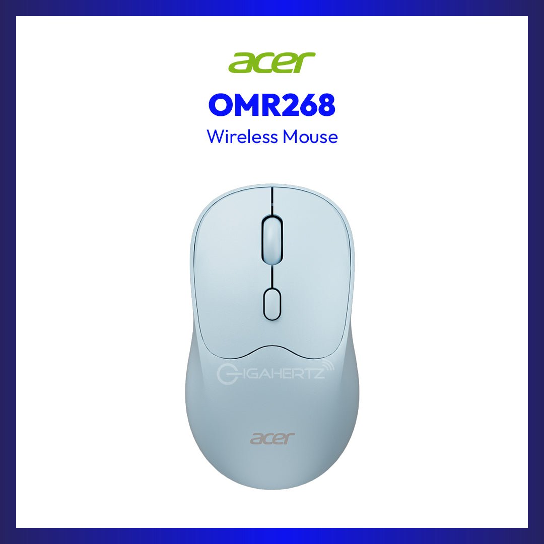 Acer OMR268 Dual-Mode 2.4G / Bluetooth Rechargeable Wireless Mouse (Blue) | GigaHertz