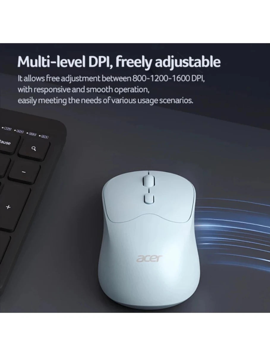Acer OMR268 Dual-Mode 2.4G / Bluetooth Rechargeable Wireless Mouse (Blue) | GigaHertz