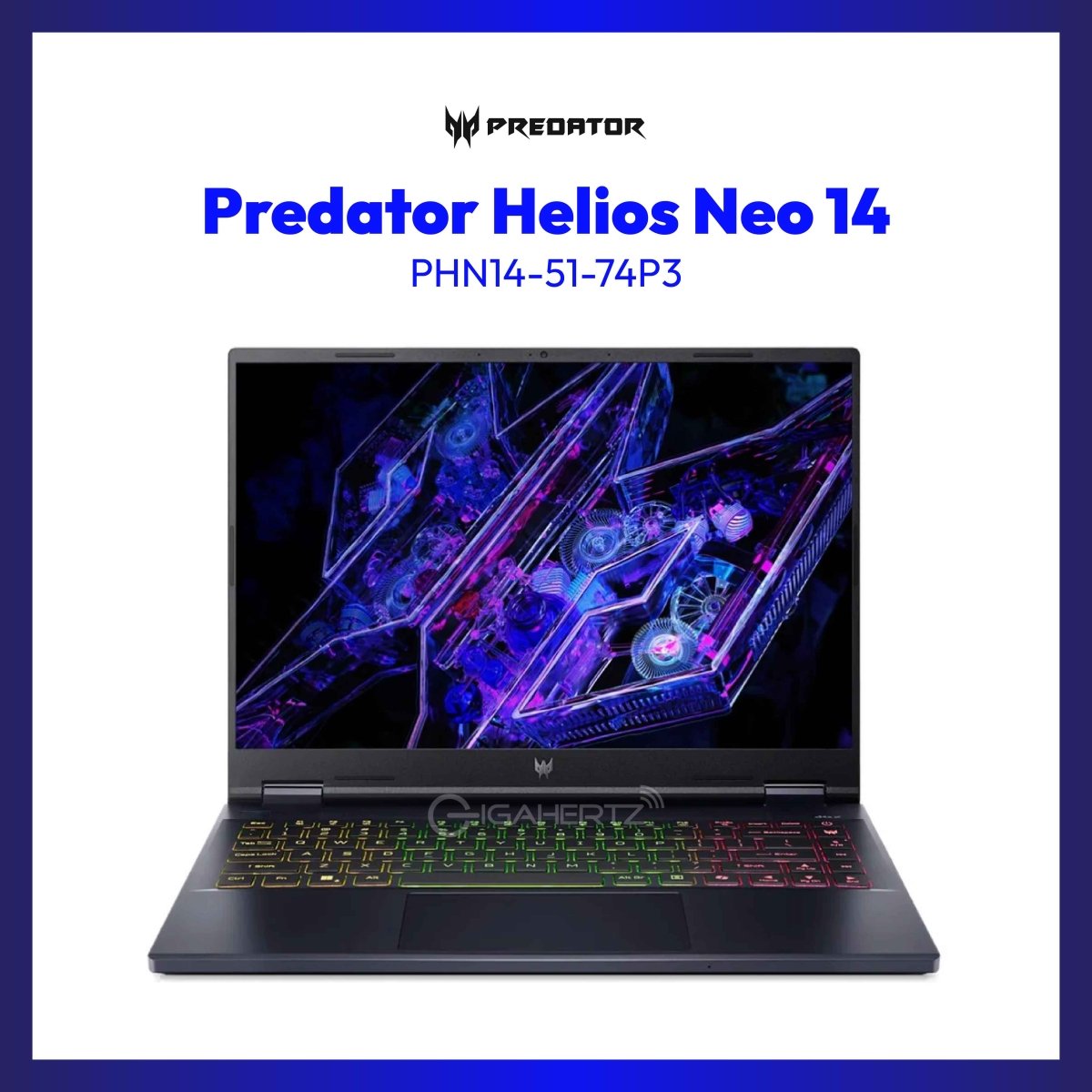 Acer Predator Helios Neo 14 PHN14-51-74P3 | 14.5" WQXGA | Ultra 7 155H | GeForce RTX 4060 | 16GB RAM | 512GB SSD | WIN 11 | GigaHertz