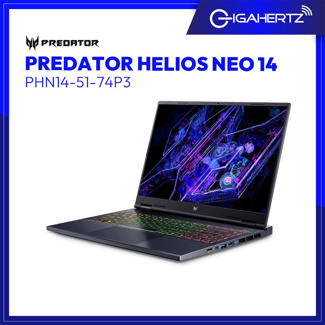 Acer Predator Helios Neo 14 PHN14 - 51 - 74P3 | 14.5" WQXGA | Ultra 7 155H | GeForce RTX 4060 | 16GB RAM | 512GB SSD | WIN 11 | Gigahertz