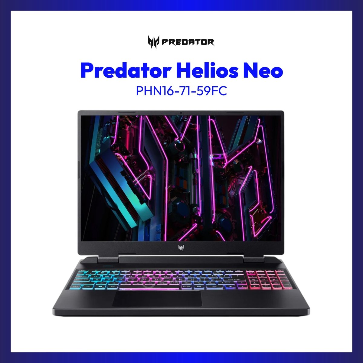 Acer Predator Helios Neo PHN16-71-59FC | 16" IPS | i5-13500HX | GeForce RTX 4060 | 8GB RAM | 512GB SSD | WIN 11 | GigaHertz