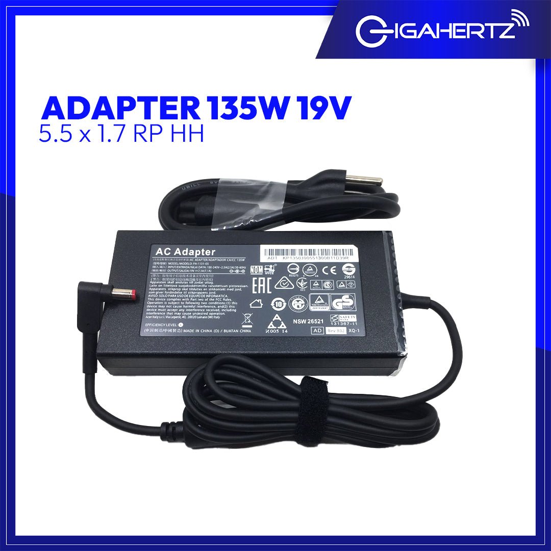 Adapter 135W 19V 5.5 x 1.7 RP HH | Gigahertz