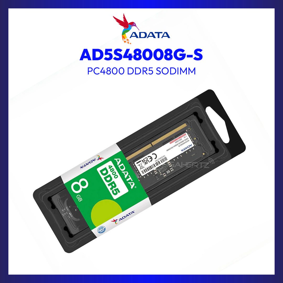 ADATA 8GB DDR5 PC4800MHz (AD5S48008G-S) SODIMM Memory | GigaHertz