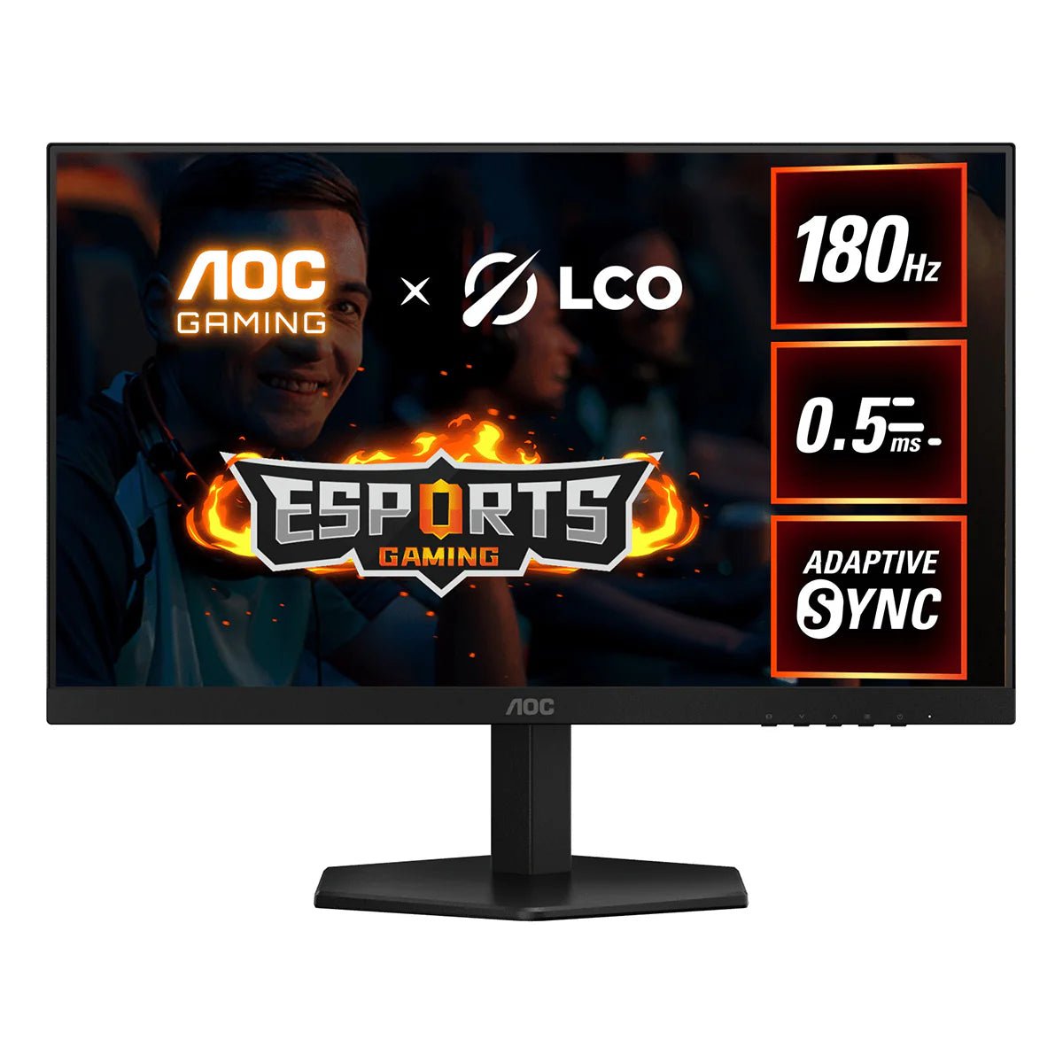 AOC 24G42E 23.8" FHD (1920x1080) 180Hz 0.5ms MPRT / 1ms GtG Adaptive-Sync Fast IPS Gaming Monitor (Black/Red) | GigaHertz