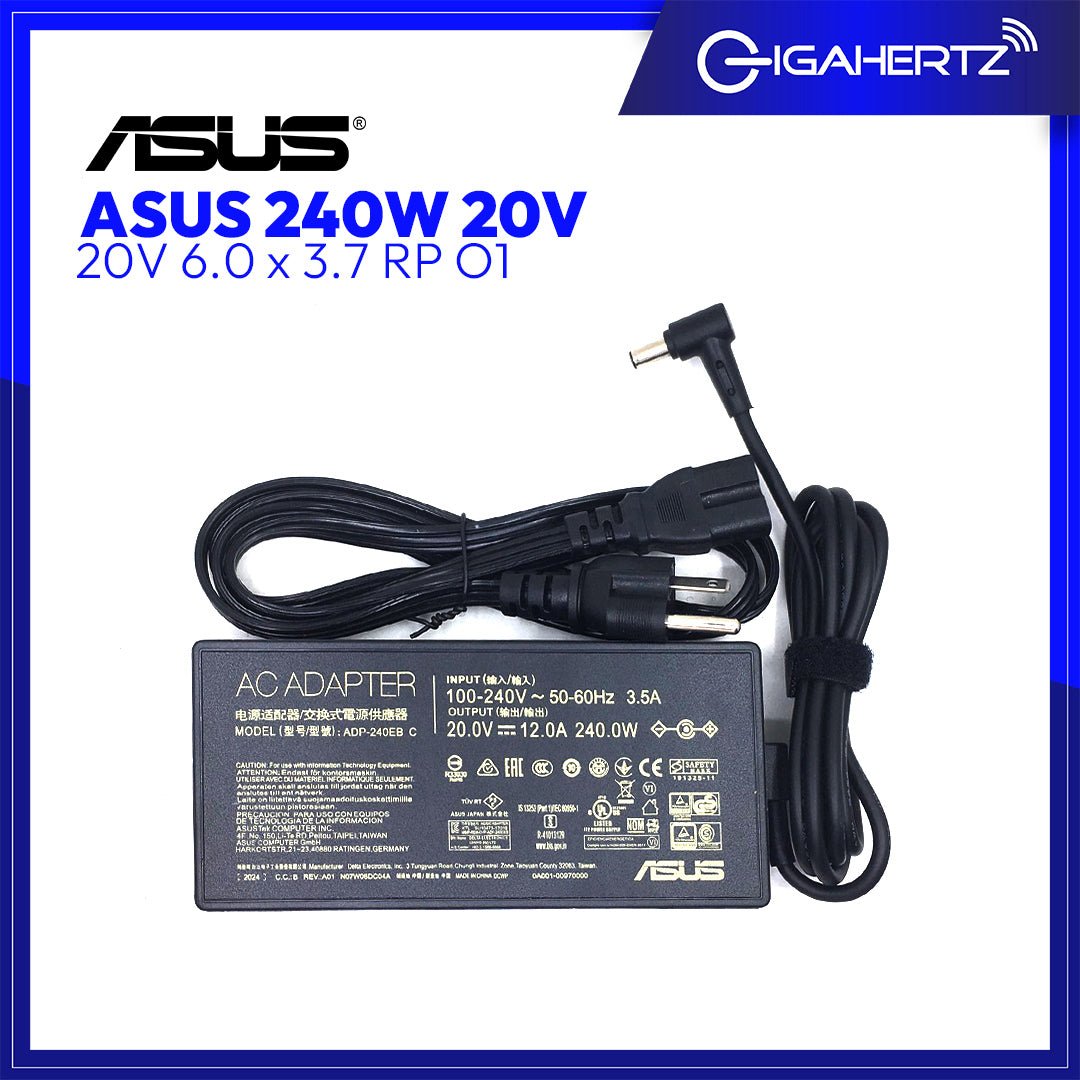 Asus Adapter 240W 20V 6.0 x 3.7 RP O1 | Gigahertz