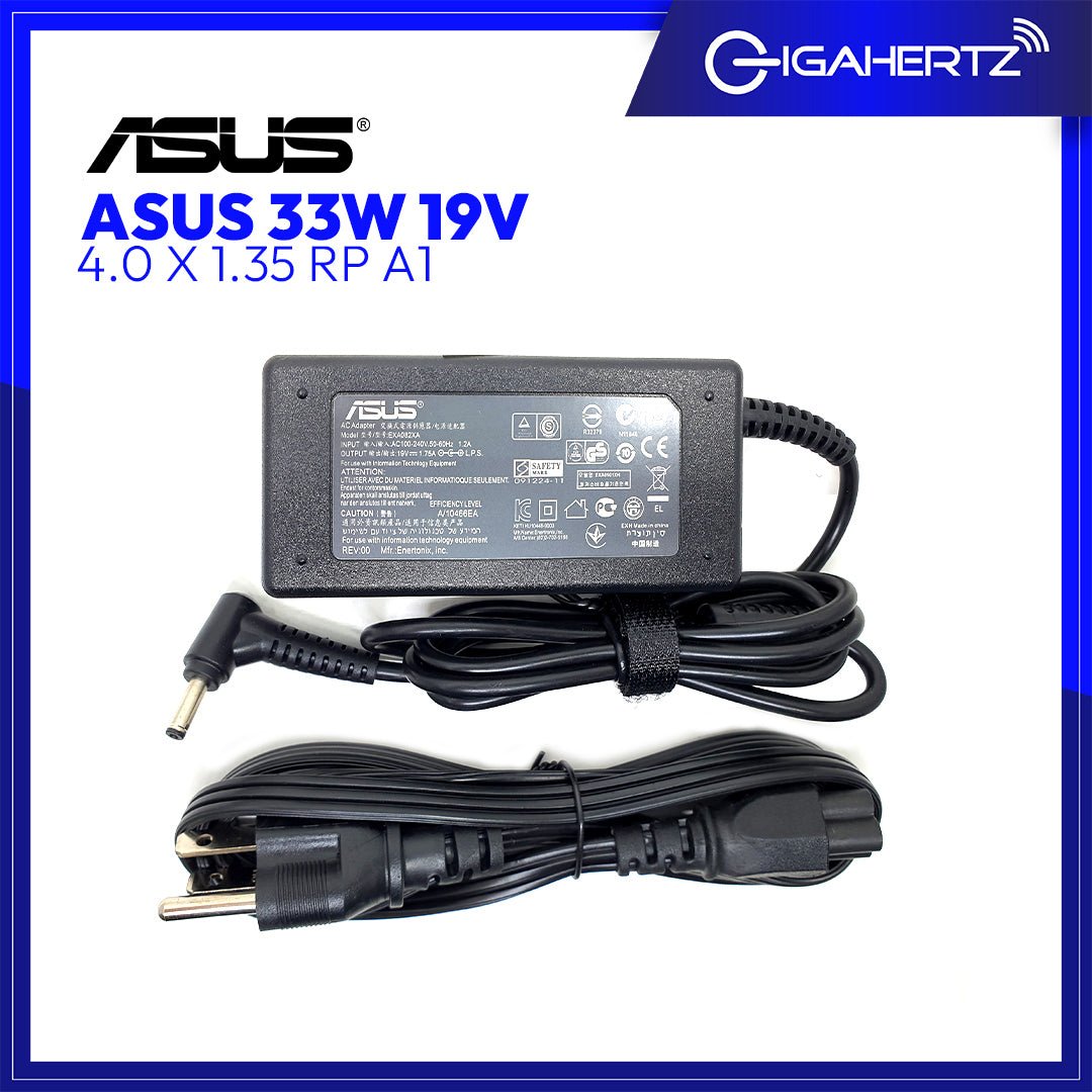 Asus Adapter 33W 19V 4.0 x 1.35 RP A1 | Gigahertz