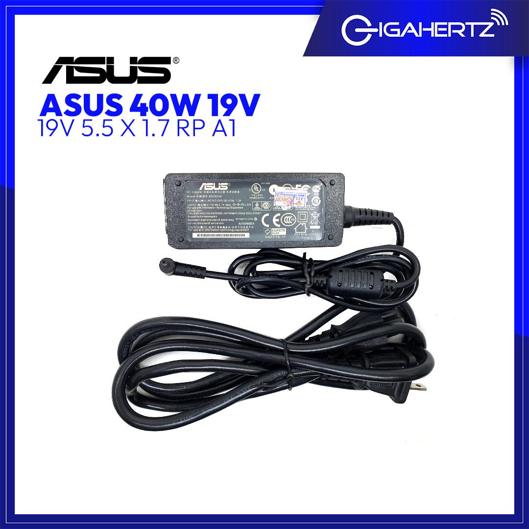 Asus Adapter 40W 19V 5.5 X 1.7 RP A1 | Gigahertz