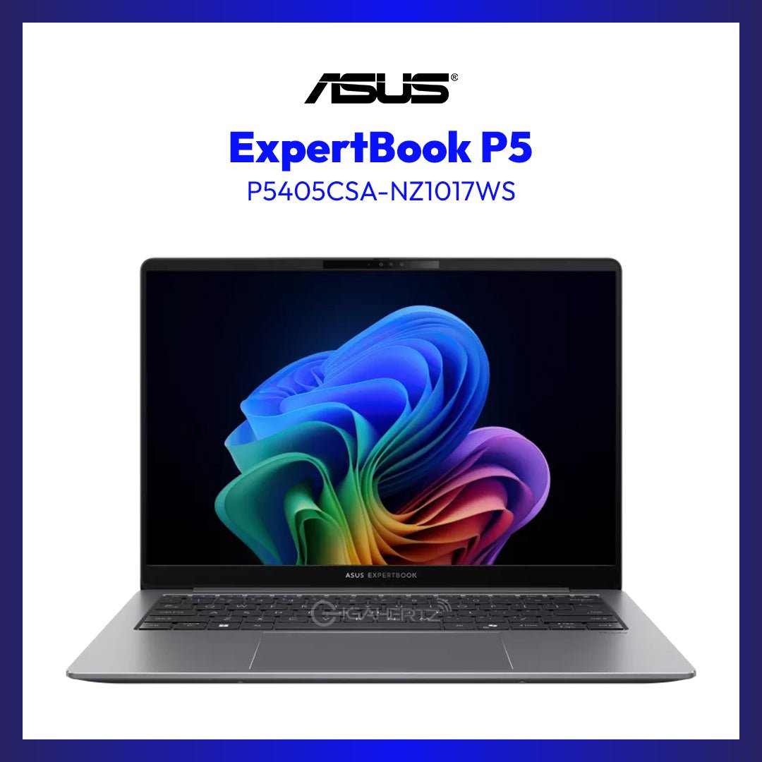 ASUS ExpertBook P5 P5405CSA LAPTOP (GREY) | Intel® Core™ Ultra 7 Processor 258V | Intel® Arc™ 140V GPU | 32GB LPDDR5X | 1TB M.2 2280 NVMe™ PCIe® 4.0 SSD | WIN 11 HOME | GigaHertz