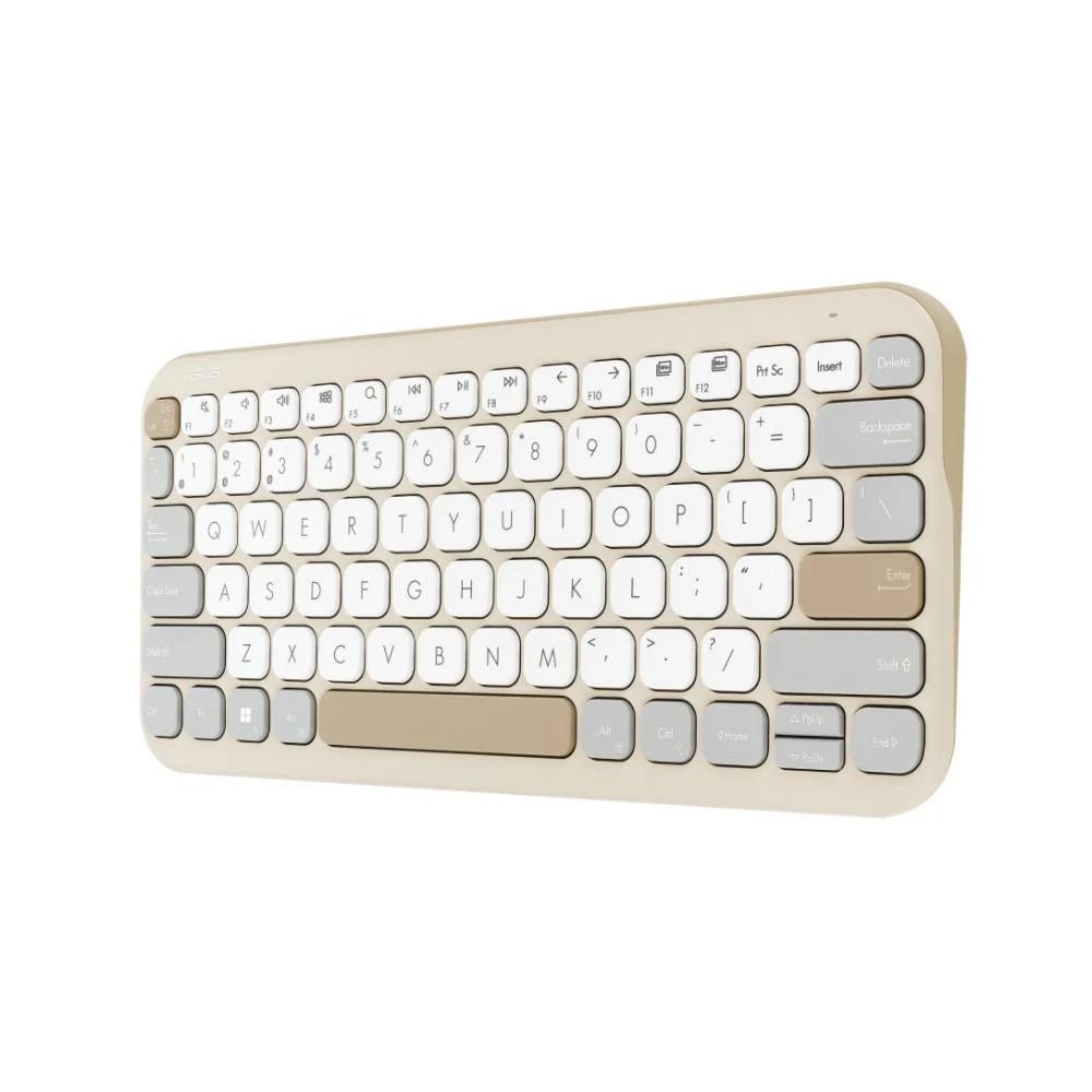 Asus Marshmallow KW100 Wireless Keyboard (Iridescent White) | GigaHertz