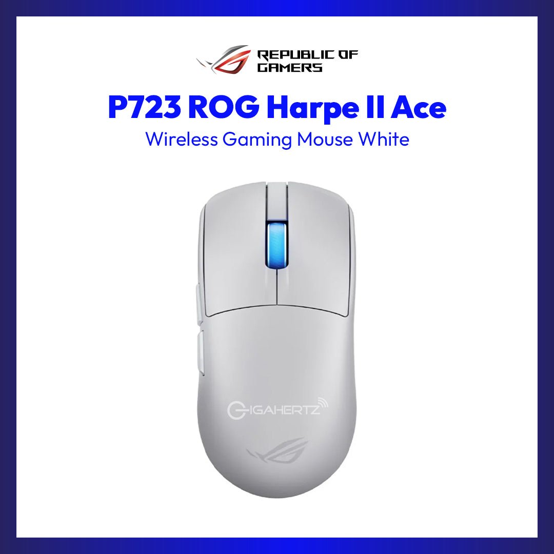 Asus P723 ROG Harpe II Ace Wireless Gaming Mouse (White) | GigaHertz