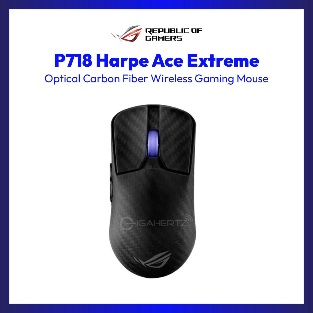 Asus ROG P718 Harpe Ace Extreme ROG Optical Carbon Fiber Wireless Gaming Mouse | GigaHertz