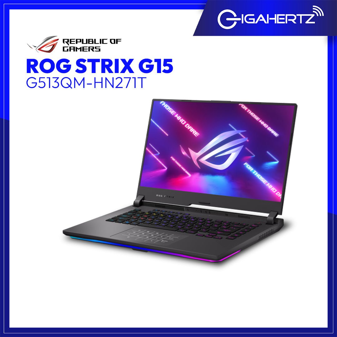 Asus ROG Strix G15 G513QM - HN271T | 15.6" FHD | Ryzen 9 5900HX | GeForce RTX 3060 | 16GB RAM | 1TB SSD | WIN 10 | Gigahertz