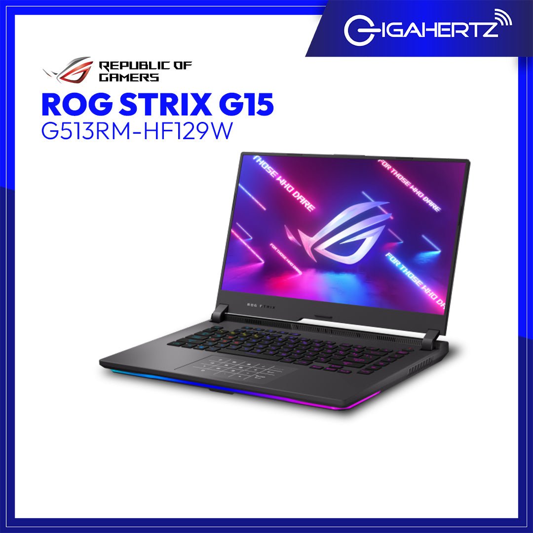 Asus ROG Strix G15 G513RM - HF129W | 15.6" FHD | Ryzen 7 6800H | GeForce RTX 3060 | 8GB RAM | 512GB SSD | WIN 11 | Gigahertz