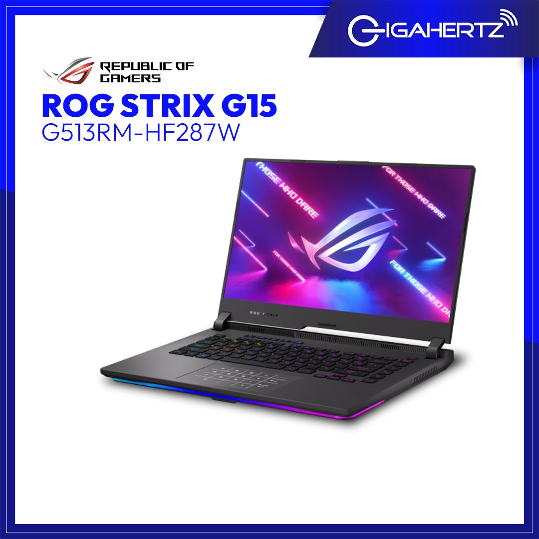 Asus ROG Strix G15 G513RM - HF287W | 15.6" FHD | Ryzen 7 6800H | GeForce RTX 3060 | 16GB RAM | 512GB SSD | WIN 11 | Gigahertz