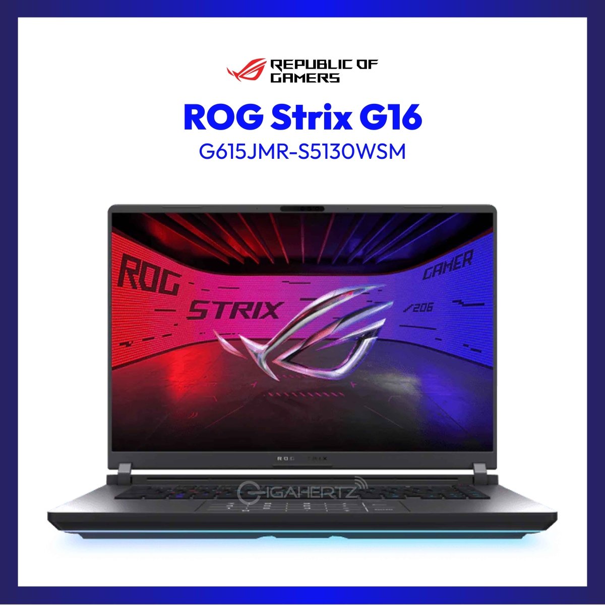Asus ROG Strix G16 G615JMR-S5130WSM | Intel® Core™ i7-14650HX | NVIDIA® GeForce RTX™ 5060 | 16GB RAM | 1TB SSD | WIN 11 | GigaHertz