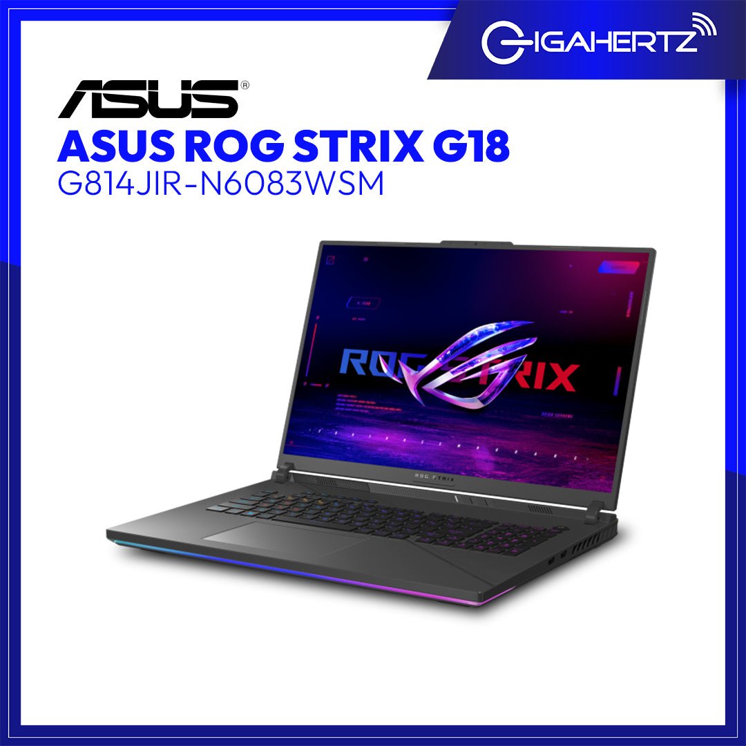Asus ROG Strix G18 G814JIR - N6083WSM | 18" WQXGA | i9 - 14900HX | GeForce RTX 4070 | 16GB RAM | 1TB SSD | WIN 11 | WITH MICROSOFT 365 | Gigahertz