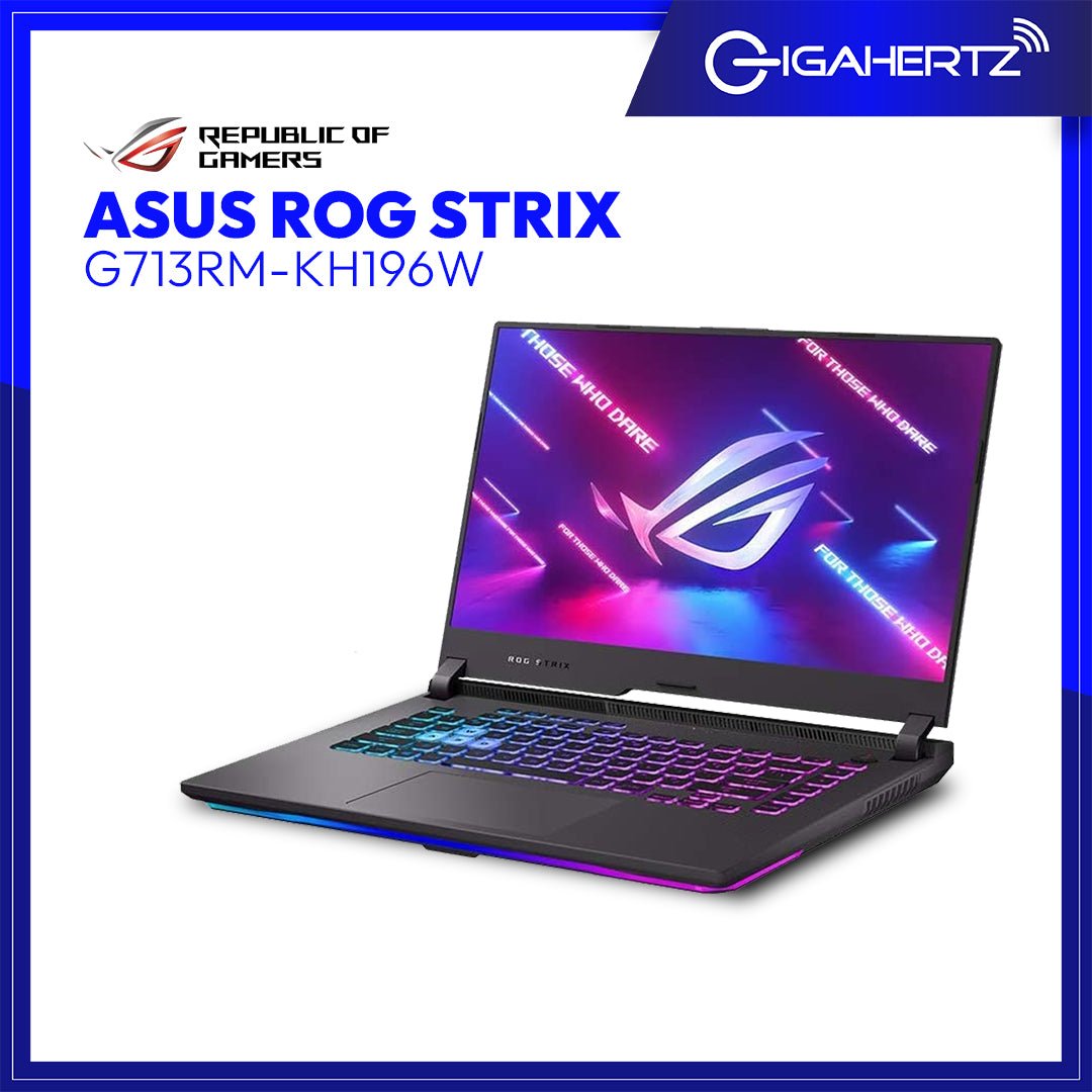 Asus ROG Strix G713RM - KH196W | 17.3" FHD| Ryzen™ 7 6800H | GeForce RTX 3060 | 16GB RAM | 1TB SSD | WIN 11 | Laptop Tiangge | Gigahertz