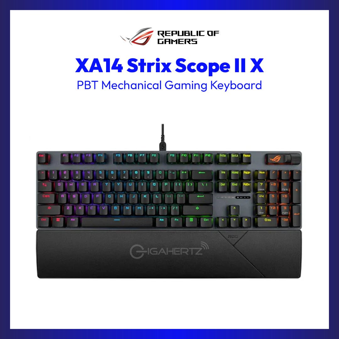 Asus ROG XA14 Strix Scope II X PBT Mechanical Gaming Keyboard (ROG NX Snow V2 Switch) (Black) | GigaHertz