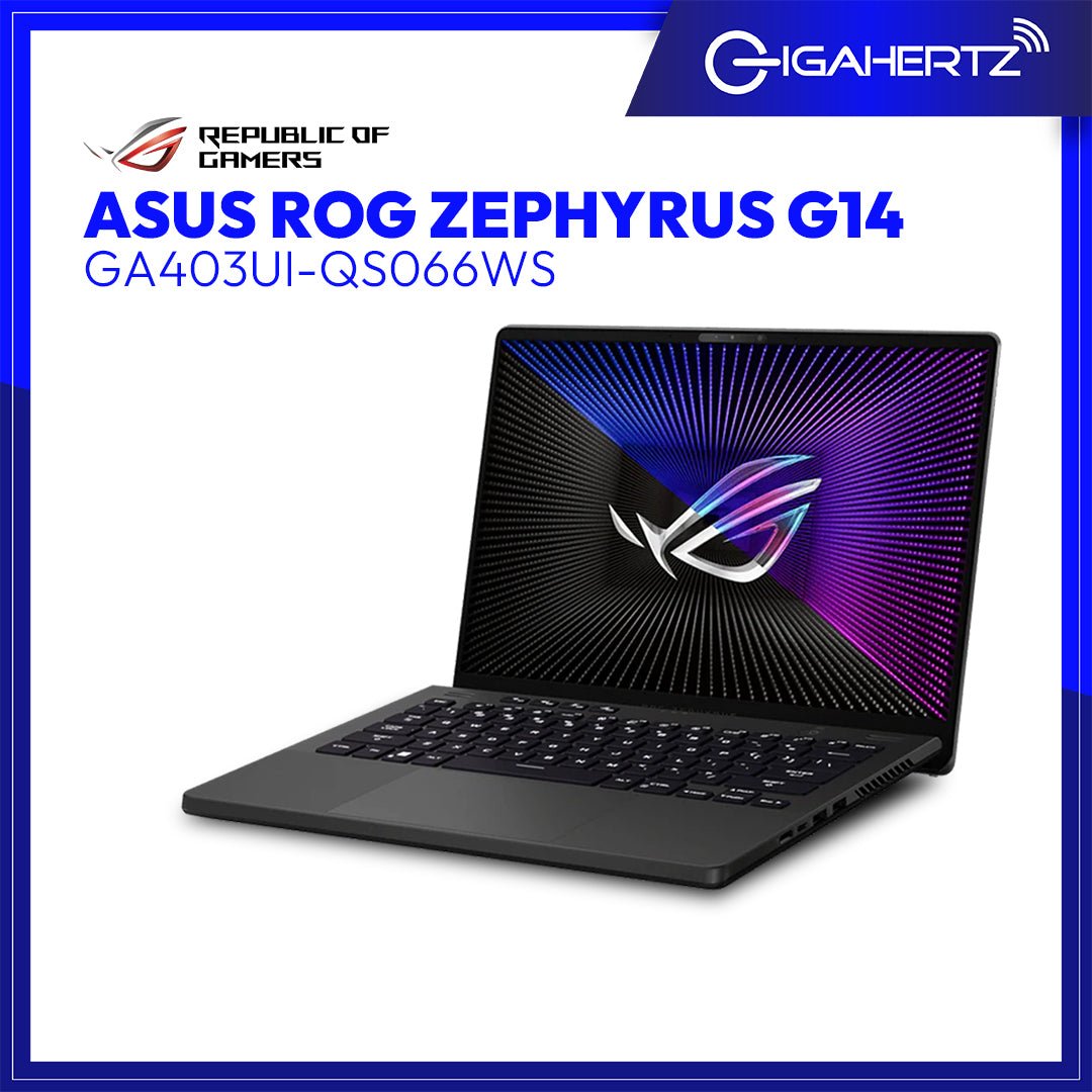 Asus ROG Zephyrus G14 GA403UI - QS066WS Gaming Laptop | 14" OLED | Ryzen 9 8945HS | GeForce RTX 4070 | 16GB RAM | 1TB SSD | WIN 11 | Gigahertz