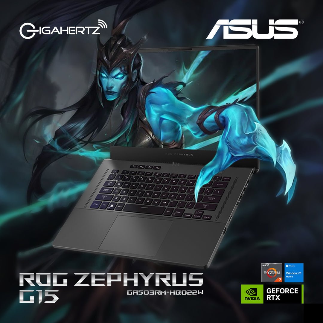 Asus ROG Zephyrus G15 GA503RM - HQ022WS | 15.6" WQHD | Ryzen 7 6800HS | GeForce RTX 3060 | 16GB RAM | 1TB SSD | WIN 11 | Gigahertz