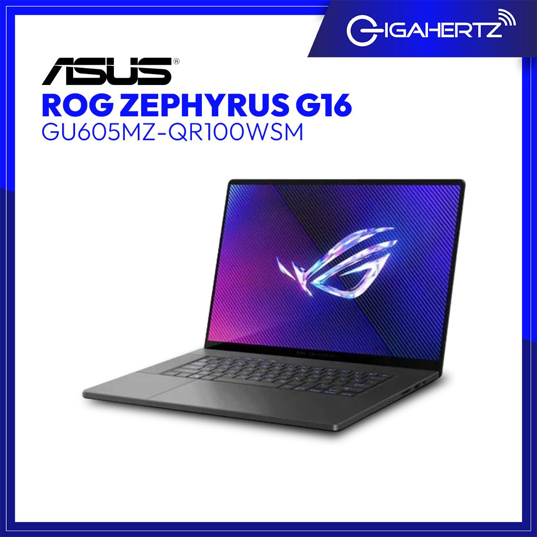 Asus ROG Zephyrus G16 GU605MZ - QR100WSM | 16" WQXGA | Ultra 9 185H | GeForce RTX 4080 | 32GB RAM | 2TB SSD | WIN 11 | Gigahertz