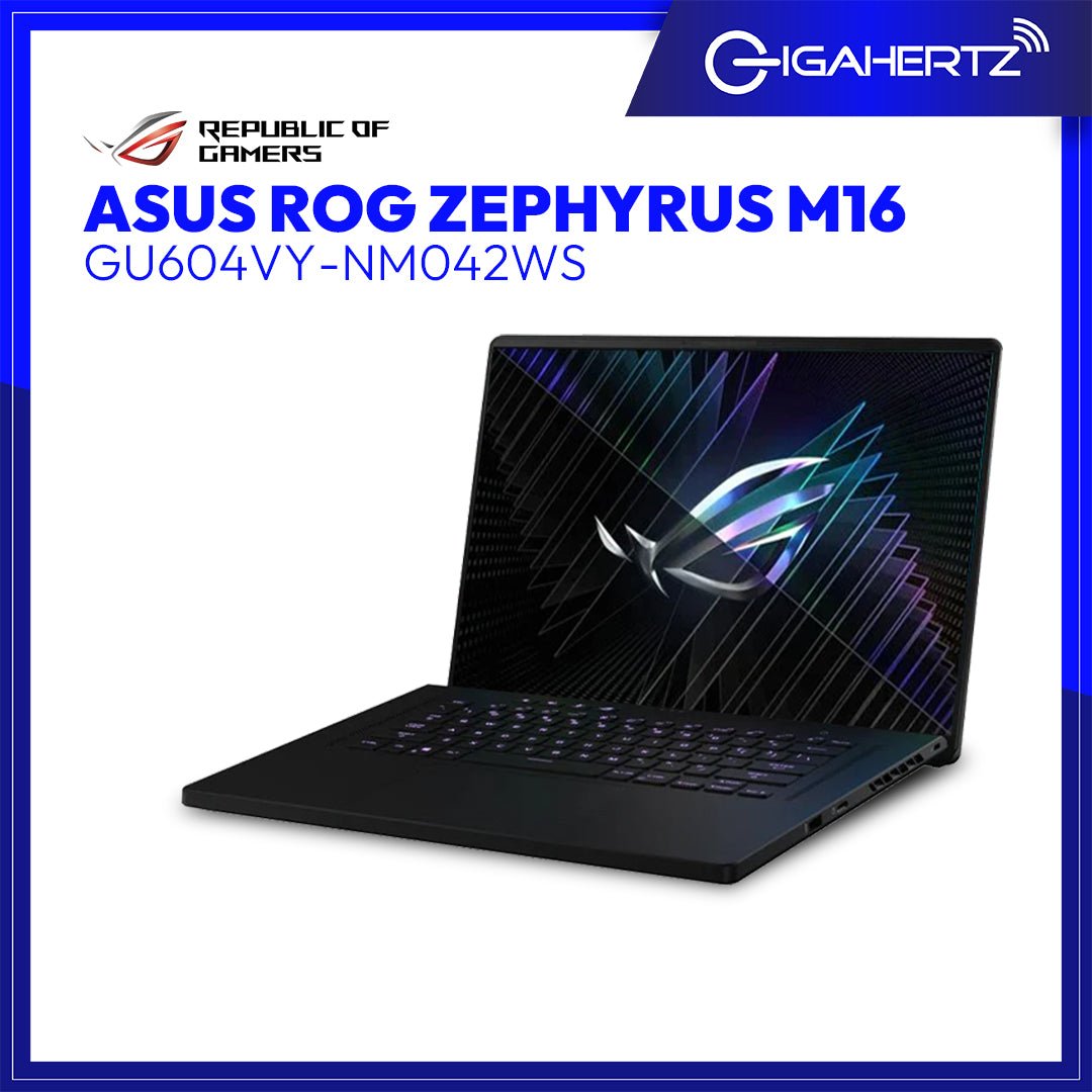 Asus ROG Zephyrus M16 (2023) GU604VY - NM042WS Gaming Laptop | 16" QHD+ WQXGA | i9 - 13900H | GeForce RTX 4090 | 32GB RAM | 2TB SSD | WIN 11 | Gigahertz