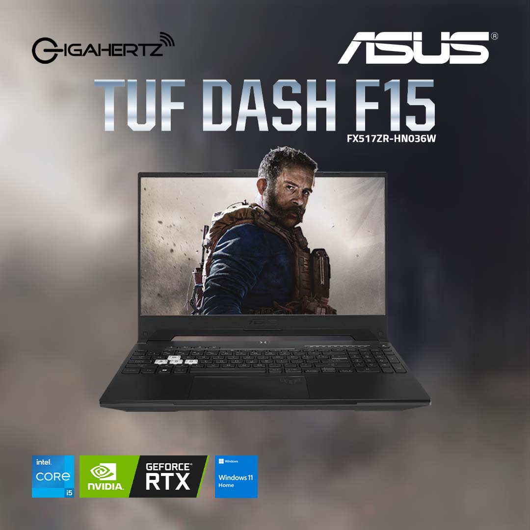 Asus TUF Dash F15 FX517ZR - HN036W | 15.6" FHD | i5 - 12450H | GeForce RTX 3070 | 8GB RAM | 512GB SSD | WIN 11 | Gigahertz