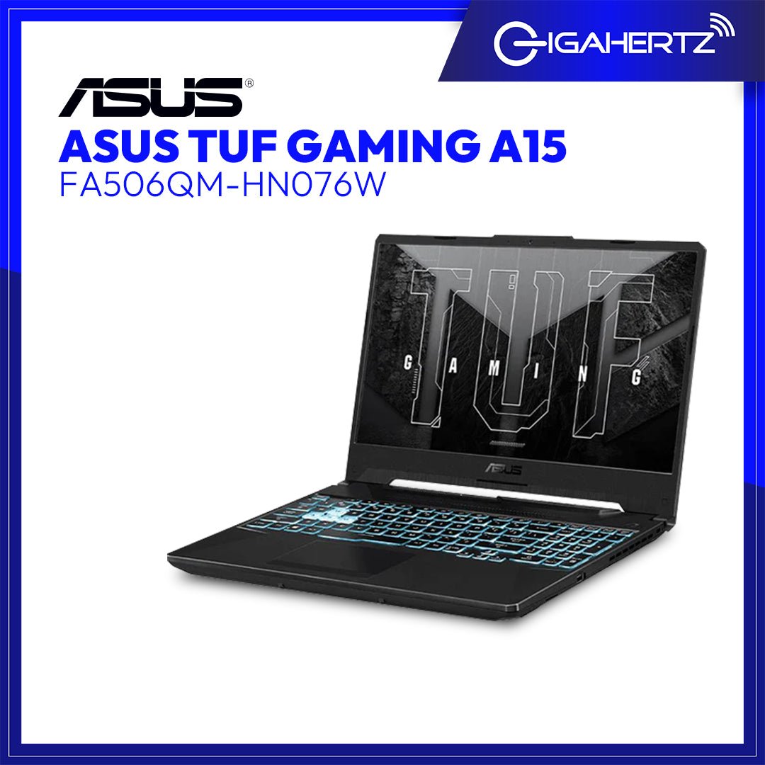 Asus TUF Gaming A15 FA506QM - HN076W | 15.6" FHD | Ryzen 7 5800H | GeForce RTX 3060 | 16GB RAM | 512GB SSD | WIN 11 | Gigahertz