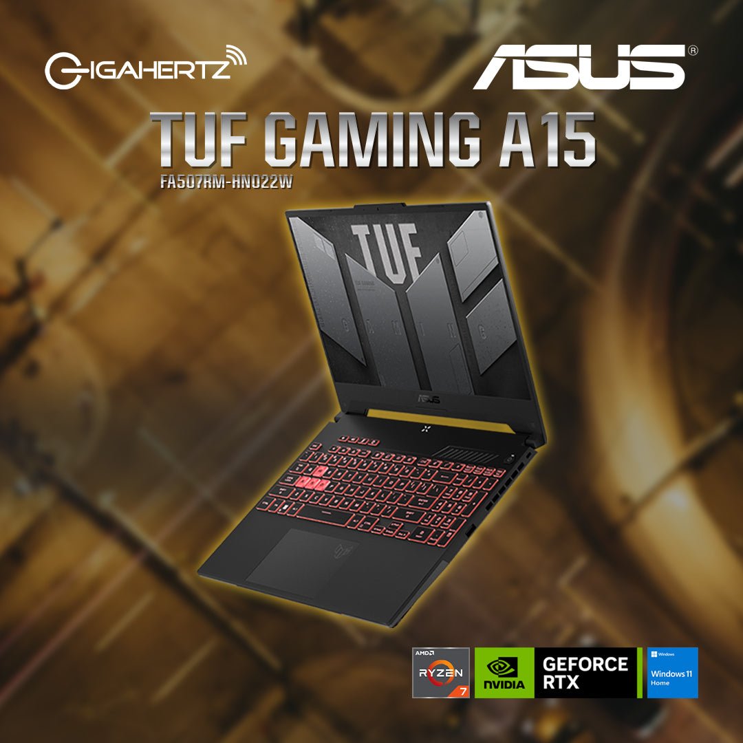 Asus TUF Gaming A15 FA507RM - HN022W | 15.6" FHD | Ryzen™ 7 6800HS | GeForce RTX 3060 | 8GB RAM | 512GB SSD | WIN 11 - Laptop Tiangge | Gigahertz