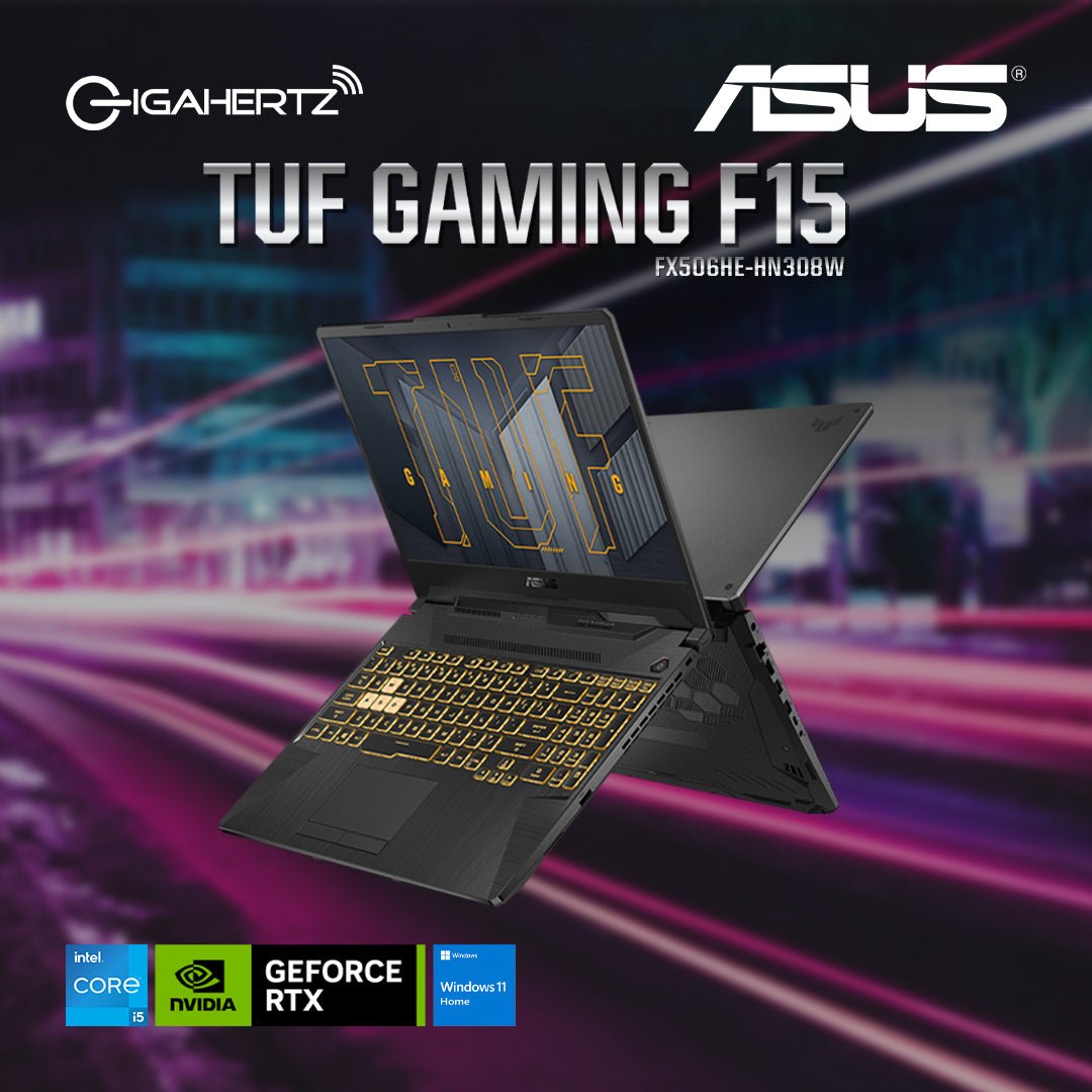 Asus TUF Gaming F15 FX506HE - HN308W | 15.6" FHD | i5 - 11400H | GeForce RTX 3050 | 8GB RAM | 512GB SSD | WIN 11 | Gigahertz