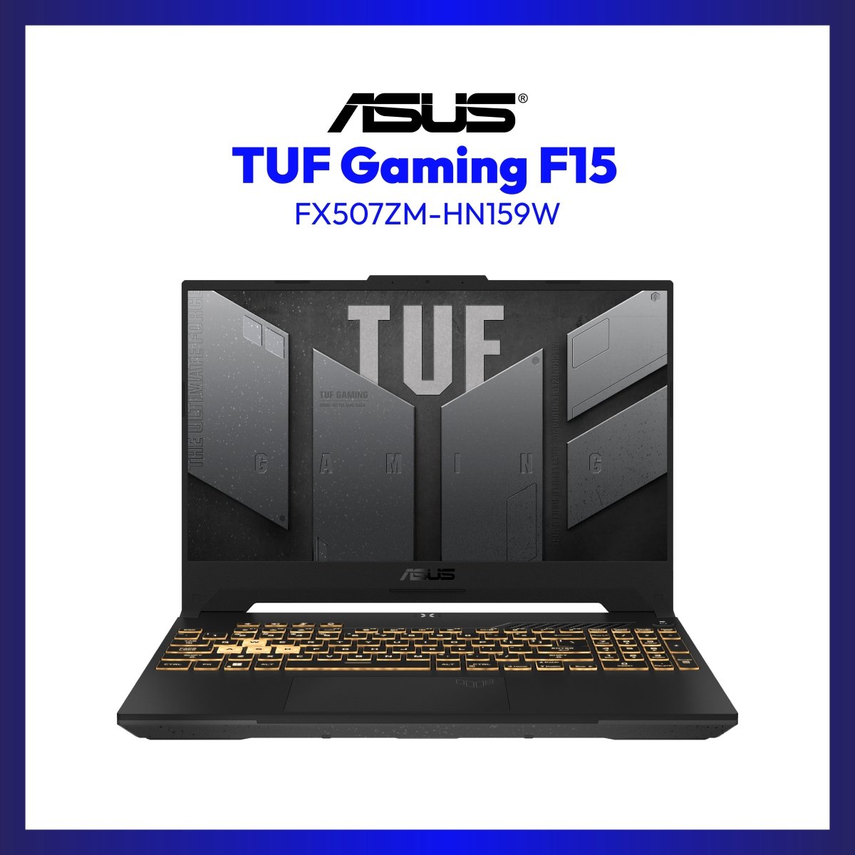 Asus TUF Gaming F15 FX507ZM-HN159W | 15.6" FHD | i7-12700H | GeForce RTX 3060 | 16GB RAM | 512GB SSD | WIN 11 | Laptop Tiangge | GigaHertz