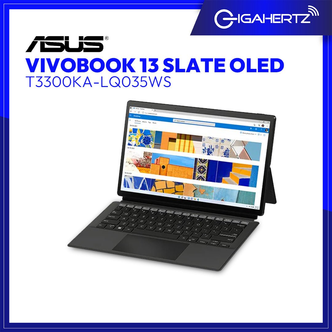 Asus Vivobook 13 Slate OLED T3300KA - LQ035WS | Pentium® Silver N6000 | Intel® UHD Graphics | 4 GB RAM | 128 GB SSD | WIN 1 | GigaHertz
