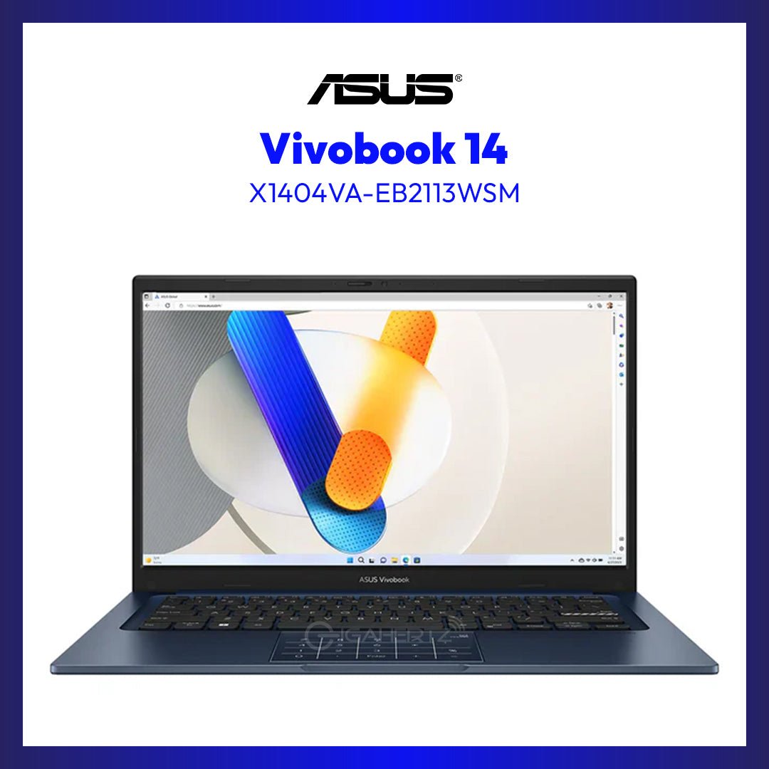 Asus Vivobook 14 X1404VA (Quiet Blue) | 14" FHD (1920x1080) | 8GB RAM | 512GB SSD | Intel Graphics | Windows 11 | GigaHertz
