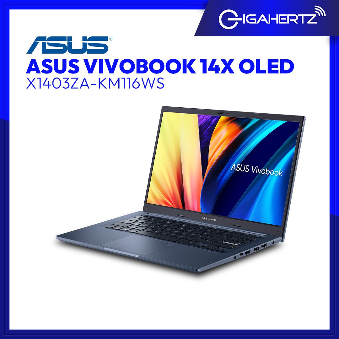 Asus VivoBook 14X OLED X1403ZA - KM116WS | 14" OLED | i5 - 12500H | UHD Graphics | 8GB RAM | 512GB SSD | WIN 11 | Gigahertz
