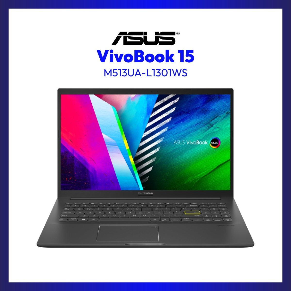 ASUS VivoBook 15 M513UA-L1301WS | 15.6" FHD | Ryzen 7 5700U | Radeon Graphics | 8GB RAM | 512GB SSD | WIN 11 | GigaHertz