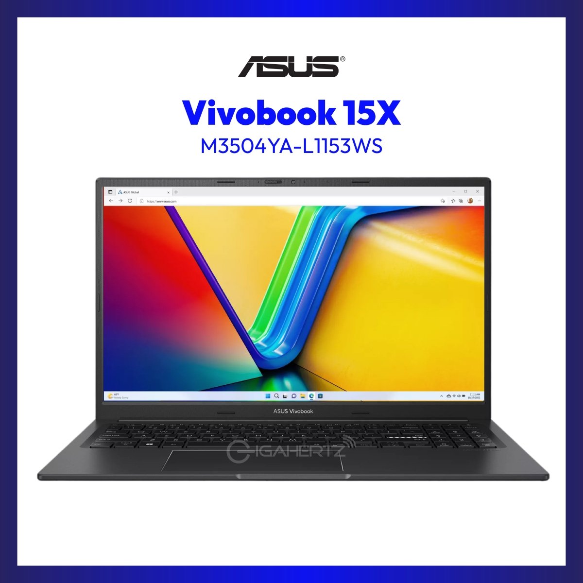 Asus Vivobook 15X OLED M3504YA-L1153WS | 15.6" FHD | Ryzen 7 7730U | Radeon Graphics | 8GB RAM | 512GB SSD | WIN 11 | GigaHertz