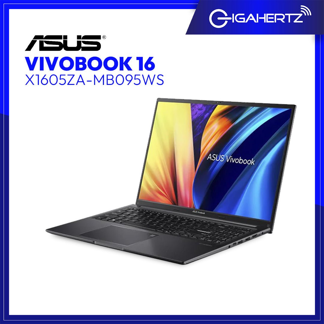 Asus Vivobook 16 X1605ZA - MB095WSM | 16" WUXGA | i3 - 1215U | UHD Graphics | 8GB RAM | 512GB SSD | WIN 11 | With Microsoft 365 | Gigahertz